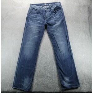 7 For All Mankind Men's Straight Jeans - Dark Blue